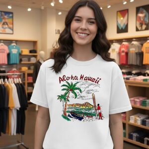 Bts Taehyung Aloha Hawaii Diamond Head 1960 Vintage T-Shirt