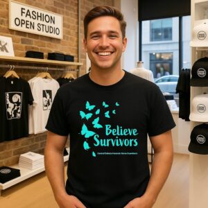 Cdfne Believe Survivors Butterfly T-Shirt