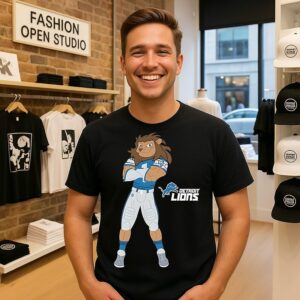 Detroit Lions NFL Roary Vertical Mascot T-Shirt