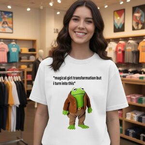 Frog And Toad Magical Girl Transformation But I Turn Into This Meme T-Shirt
