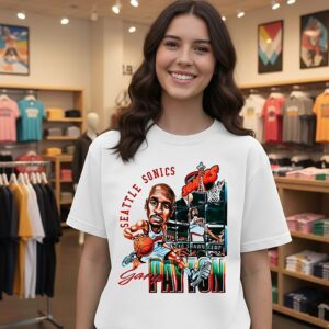 Gary Payton And Shawn Kemp Seattle NBA Big Head Vintage T-Shirt
