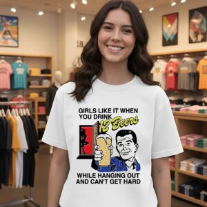 Girls Like It When You Drink 12 Beers While Hanging Out And Can’t Get Hard T-Shirt