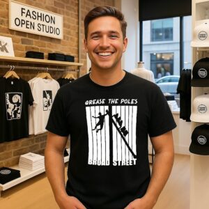 Grease The Poles Broad Street Silhouette T-Shirt