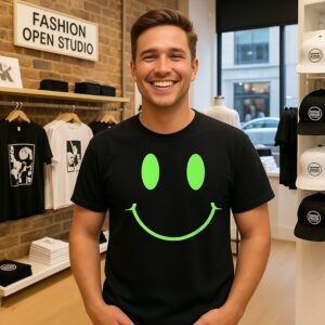 Green T-Shirt Guy Wwe Smiley Face T-Shirt