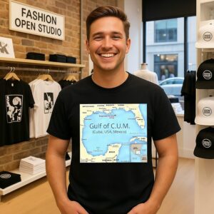 Gulf Of Cum Cuba USA Mexico Map T-Shirt