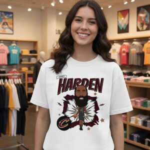 James Harden Cleveland Cavaliers Caricature Signature T-Shirt