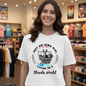 Just An Iowa Girl Living In A Florida World T-Shirt