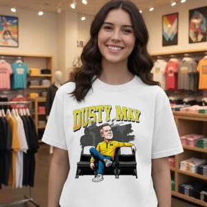 Michigan Basketball Dusty May Aura Caricature T-Shirt