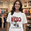 Mlb X Topps Cincinnati Reds Raglan Cartoon T-Shirt