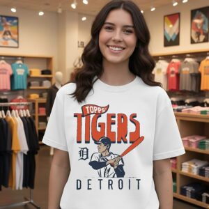 Mlb X Topps Detroit Tigers Raglan Cartoon T-Shirt
