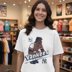 Mlb X Topps New York Yankees Raglan Cartoon T-Shirt