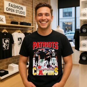 New England Patriots Afc Champions City Skyline T-Shirt