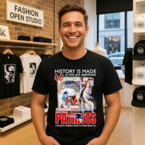 New England Patriots History Is Made 40 Postseason Wins 12 Time Afc Champions 2026 T-Shirt