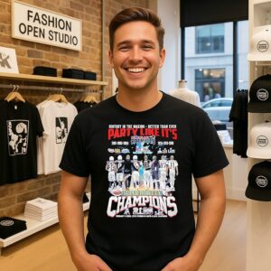 New England Patriots Party Like It’s Super Bowl Lx Champions T-Shirt