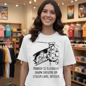Nobody Is Illegally Drunk Driving On Stolen Land T-Shirt
