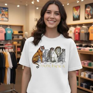 Panthera Adult Natural Felidae Graphic T-Shirt