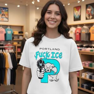 Portland Fuck Ice Water Dog And Gun T-Shirt