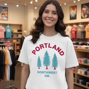 Portland Northwest Or Pine Tree Vintage T-Shirt