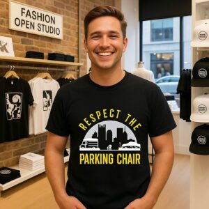 Respect The Parking Chair City Skyline T-Shirt