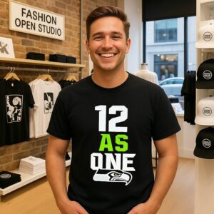 Seattle Seahawks 12 As One Logo T-Shirt