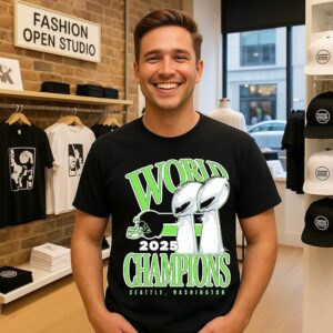 Seattle Seahawks 2025-26 Super Bowl Lx Champions Trophy T-Shirt