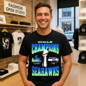 Seattle Seahawks ’26 Super Bowl Lx Champions Trophy T-Shirt