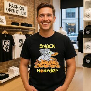 Snack Hoarder Cookies Little Dragon Cartoon T-Shirt
