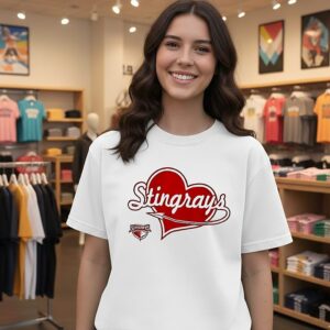 South Carolina Stingrays Love Heart Logo T-Shirt