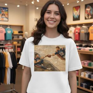 The Creation Of Adam Tom Brady Drake Maye T-Shirt
