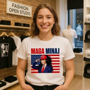 The Rise Of Maga Minaj And Trump American Flag T-Shirt