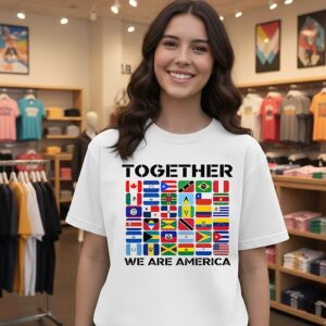 Together We Are America Flags T-Shirt