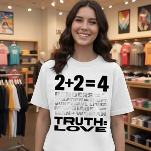 Truth Equal Love Marriage Equal Man Plus Woman Sarcastic T-Shirt