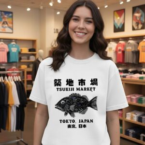 Tsukiji Market Fish Tokyo Japan T-Shirt