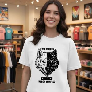 Two Wolves Choose Which You Feed T-Shirt