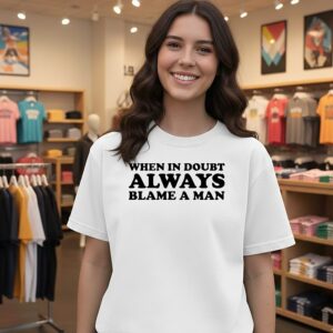 When In Doubt Always Blame A Man T-Shirt