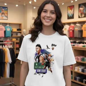 Ace Bailey Utah Jazz Topps Home Court T-Shirt