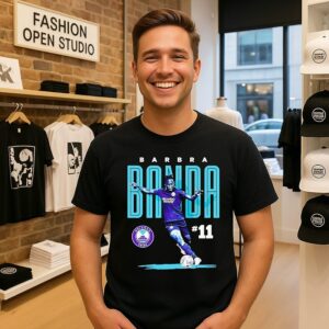 Barbra Banda Orlando Pride Nwsl Bitmap Superstar Pose Number 11 Signature T-Shirt