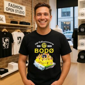 Bodø Glimt 110th Anniversary 1916-2026 Aspmyra Stadion Player Collage Name And Signnature T-Shirt