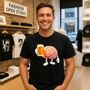 Brain With Beer Meme T-Shirt