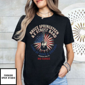 Bruce Springsteen E Street Band Land Of Hope And Dreams American Tour 2026 No Kings Shirt
