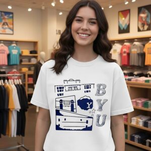 Byu Campus Landmarks Comic Paint T-Shirt