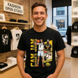 Cam Manyawu Iowa Hawkeyes Cam Jam 90s Retro T-Shirt