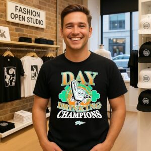 Day Drinking Knux Champions Foam Hands St. Patrick’s Day T-Shirt