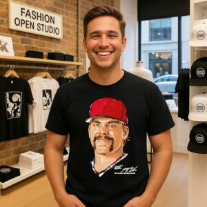 Ethan Mcelvain USA Baseball College Face Signature T-Shirt