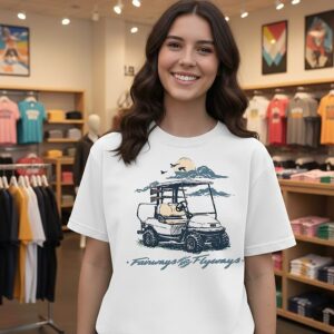 Fairways And Flyways Golf Cart T-Shirt