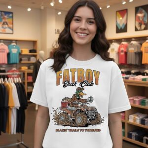 Fat Boy Duck Club Blazin Trails To The Blind Muddin’ Duck Hunter T-Shirt