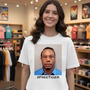 Free Tiger Woods Golf Mugshot T-Shirt