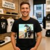 Godzilla With Beer And Smoking Relaxing Moment T-Shirt