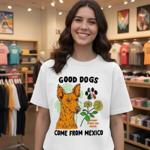 Good Dogs Come From Mexico Support Street Dog Rescue T-Shirt