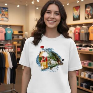 Hilly Almdudler Original Fish Smoking Meme T-Shirt
